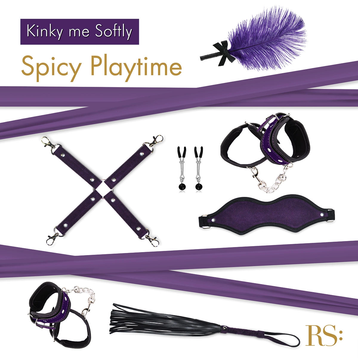 Kinky Me Softly Purple Bondage Kit