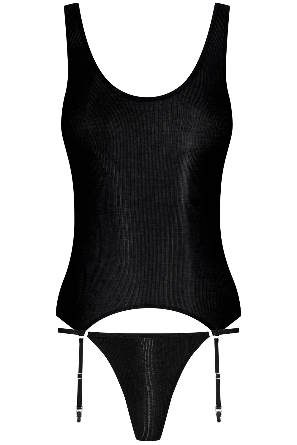 La Femme Amazone Suspender Top & Mini Thong