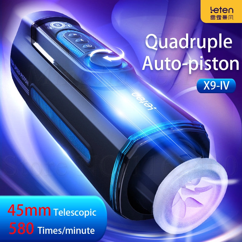 Leten X9-4 Piston High Speed Retractable Male Masturbator Moaning Heating Vagina Thrusting Masturbation Cup