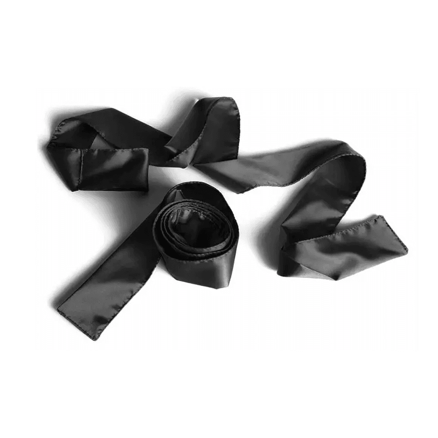Liberator Silky Tie Ups Black Satin