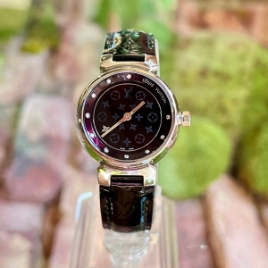 LOUIS VUITTON Tambour Stainless Steel Vernis Quartz Watch