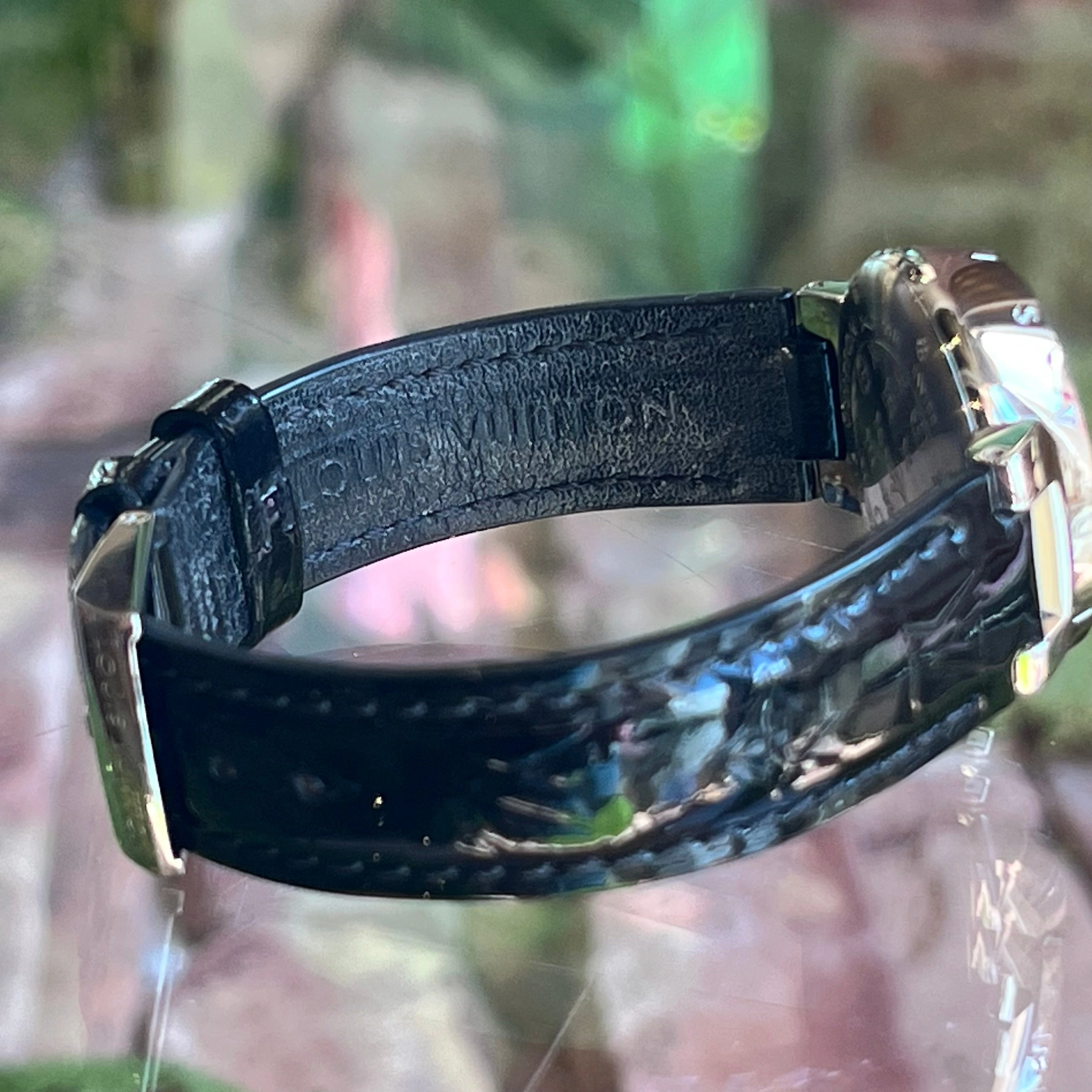 LOUIS VUITTON Tambour Stainless Steel Vernis Quartz Watch