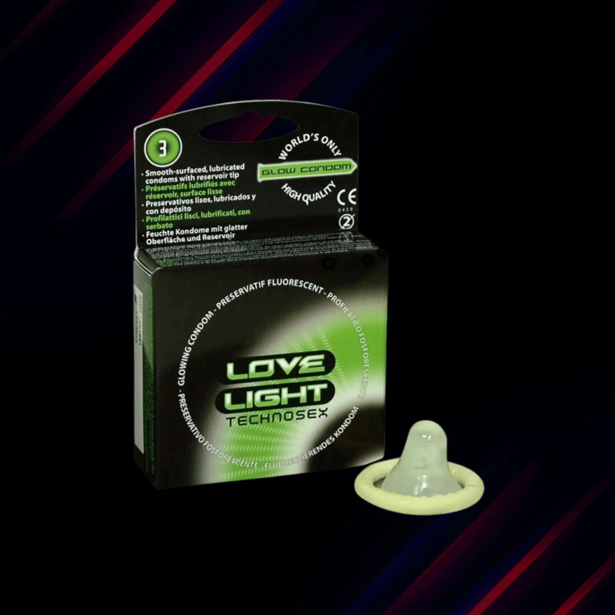 Love Light Glow Condom - Pack of 3