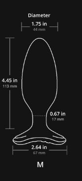 Lovense Hush 2 Vibrating Butt Plug Black - 1.75"