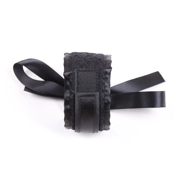 Lustrous Lace Wrist Cuffs & Blindfold