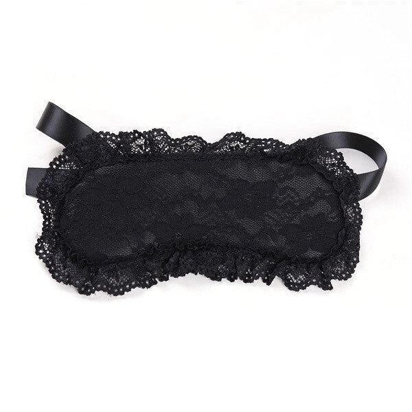 Lustrous Lace Wrist Cuffs & Blindfold