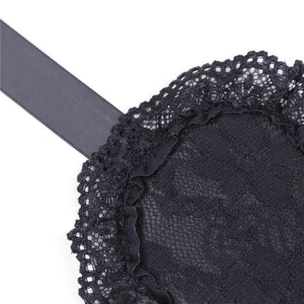 Lustrous Lace Wrist Cuffs & Blindfold