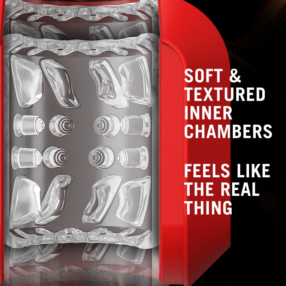 M For Men By Blush® | Slambox - 360° Rotating & Stroking Automatic Male Masturbator With One-Touch Control – Red