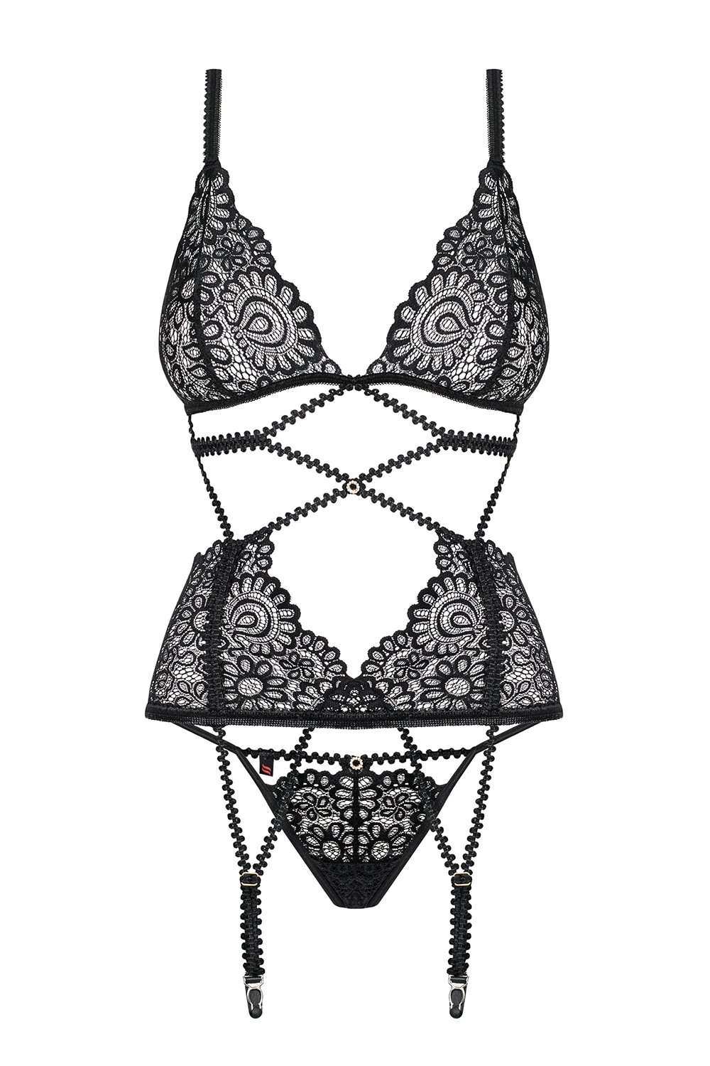 Mixty Corset & Thong, Size L-XL (UK 12-14)