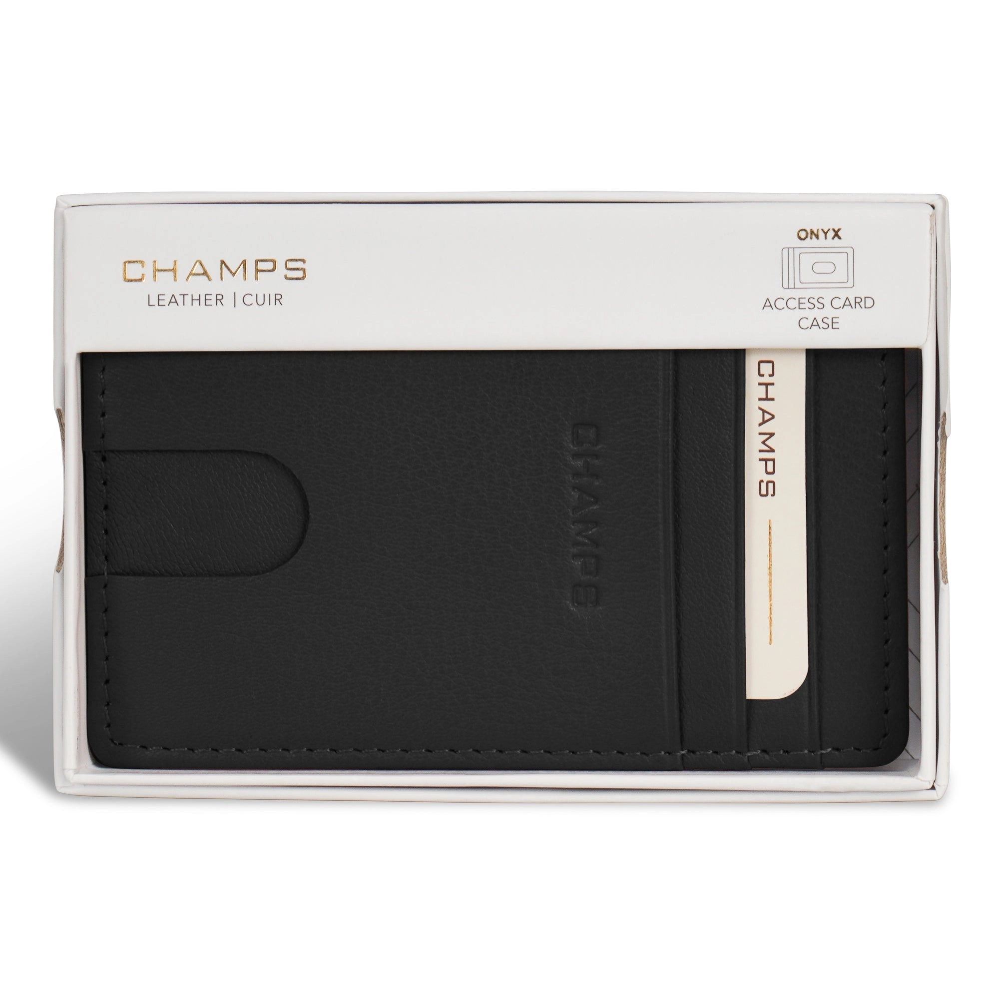 Onyx / Leather Access Card Case *Drop Ship*