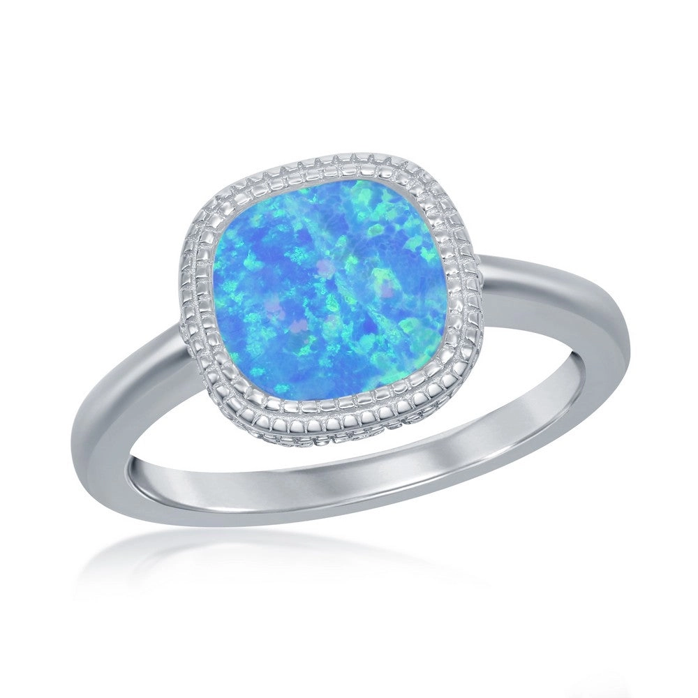 Opalata Women's Sterling Silver Blue Opal Ring - W-2522