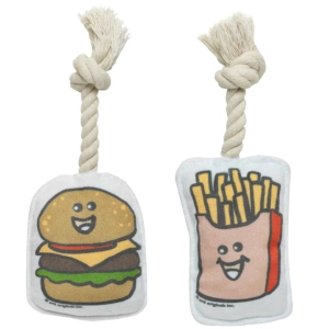 Ore Pet Mini Rope Toy Burger & Fries Dog Toys