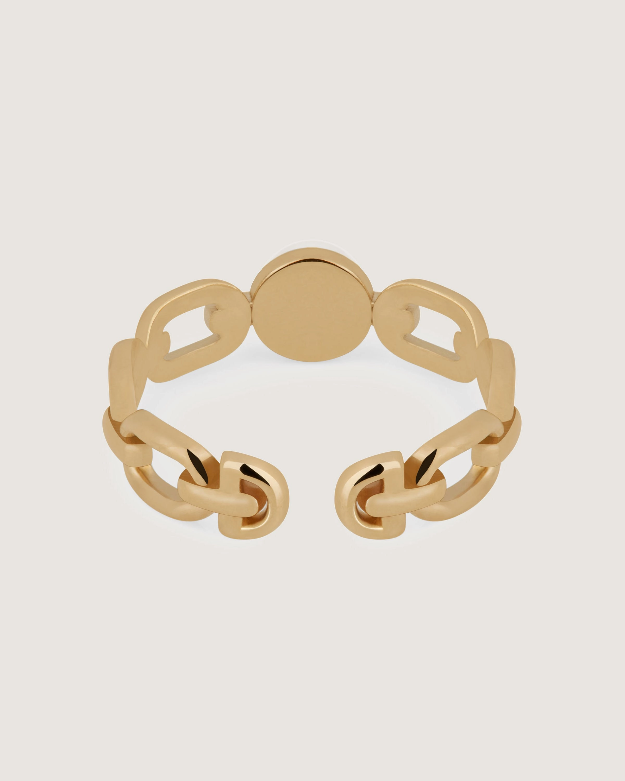 Pearl Link Ring - 22 Carat Gold Gilded