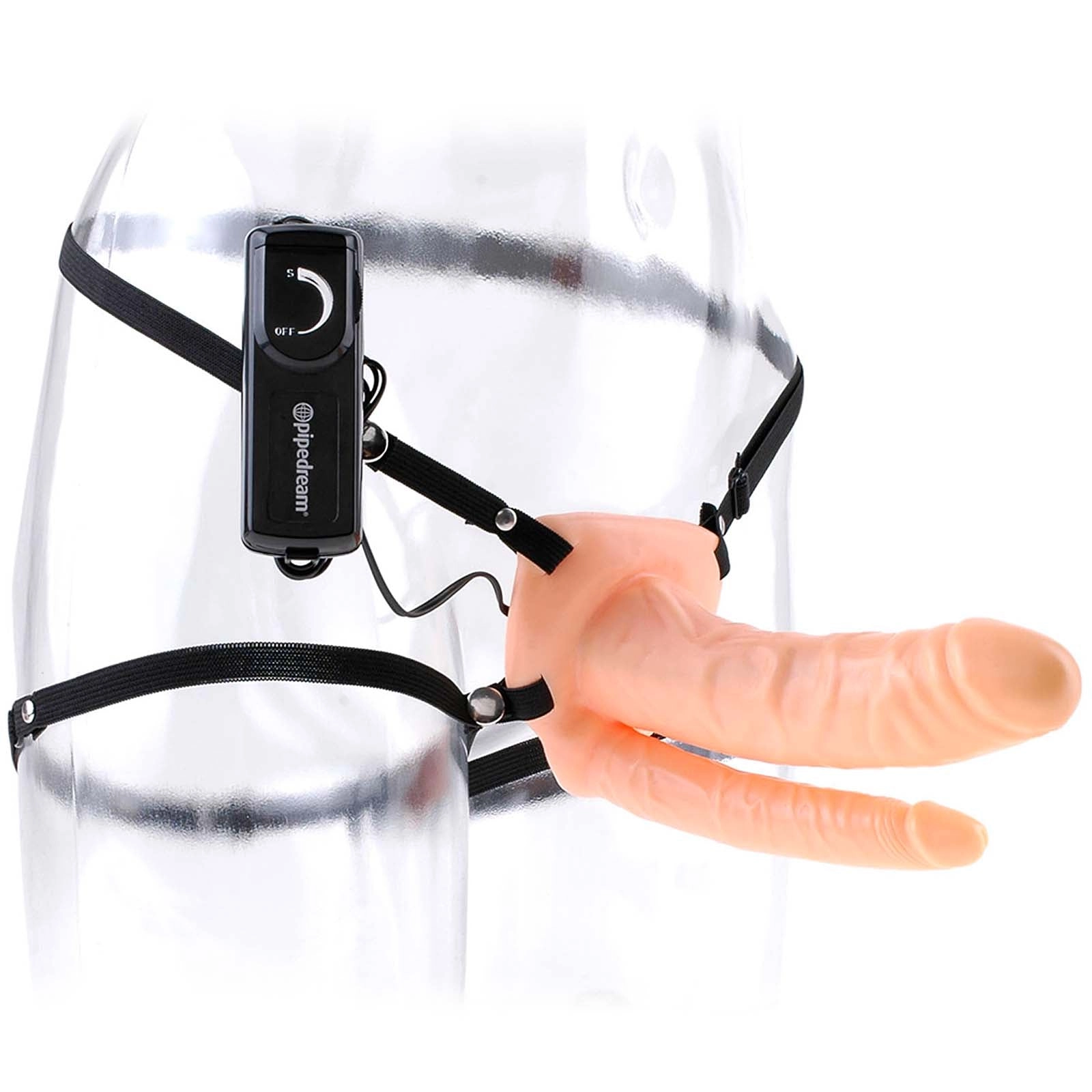 Pipedream - Fetish Fantasy Series 6 Double Penetrator Vibrating Hollow Strap-On