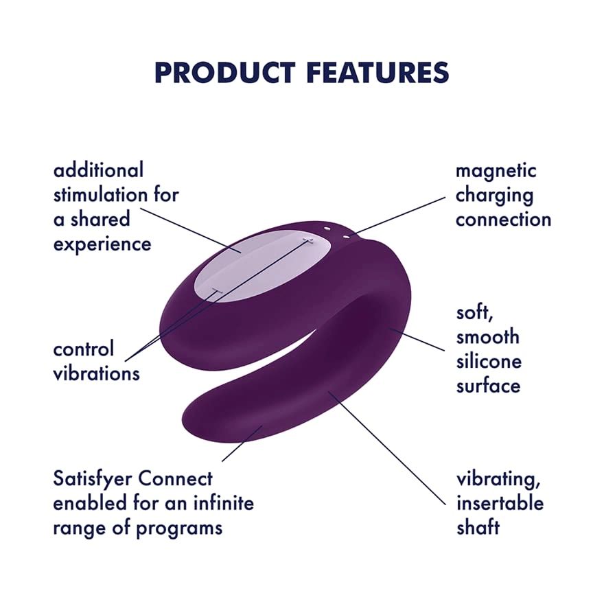 Satisfyer Double Joy Bluetooth App Controlled Couples Vibrator