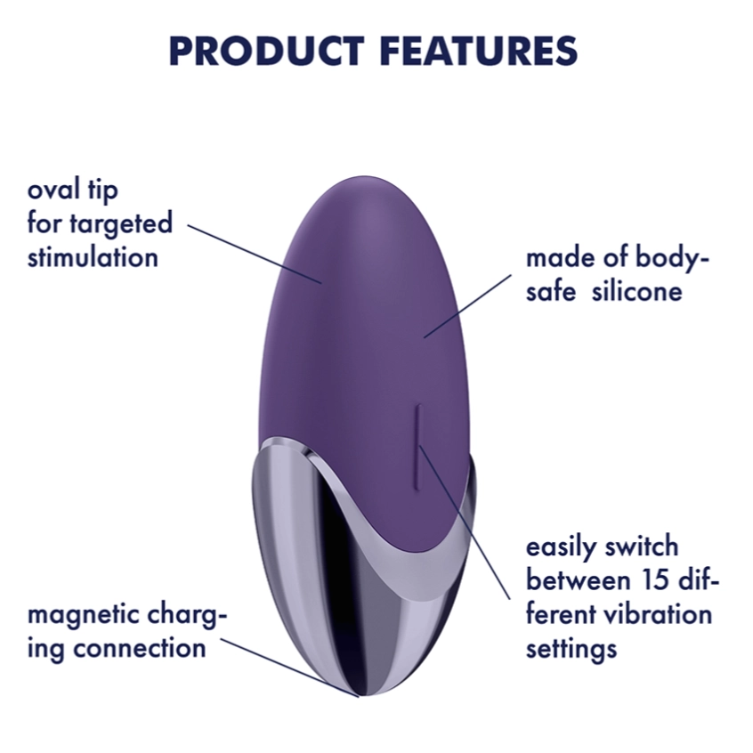 Satisfyer Purple Pleasure Lay-On Pebble Vibrator