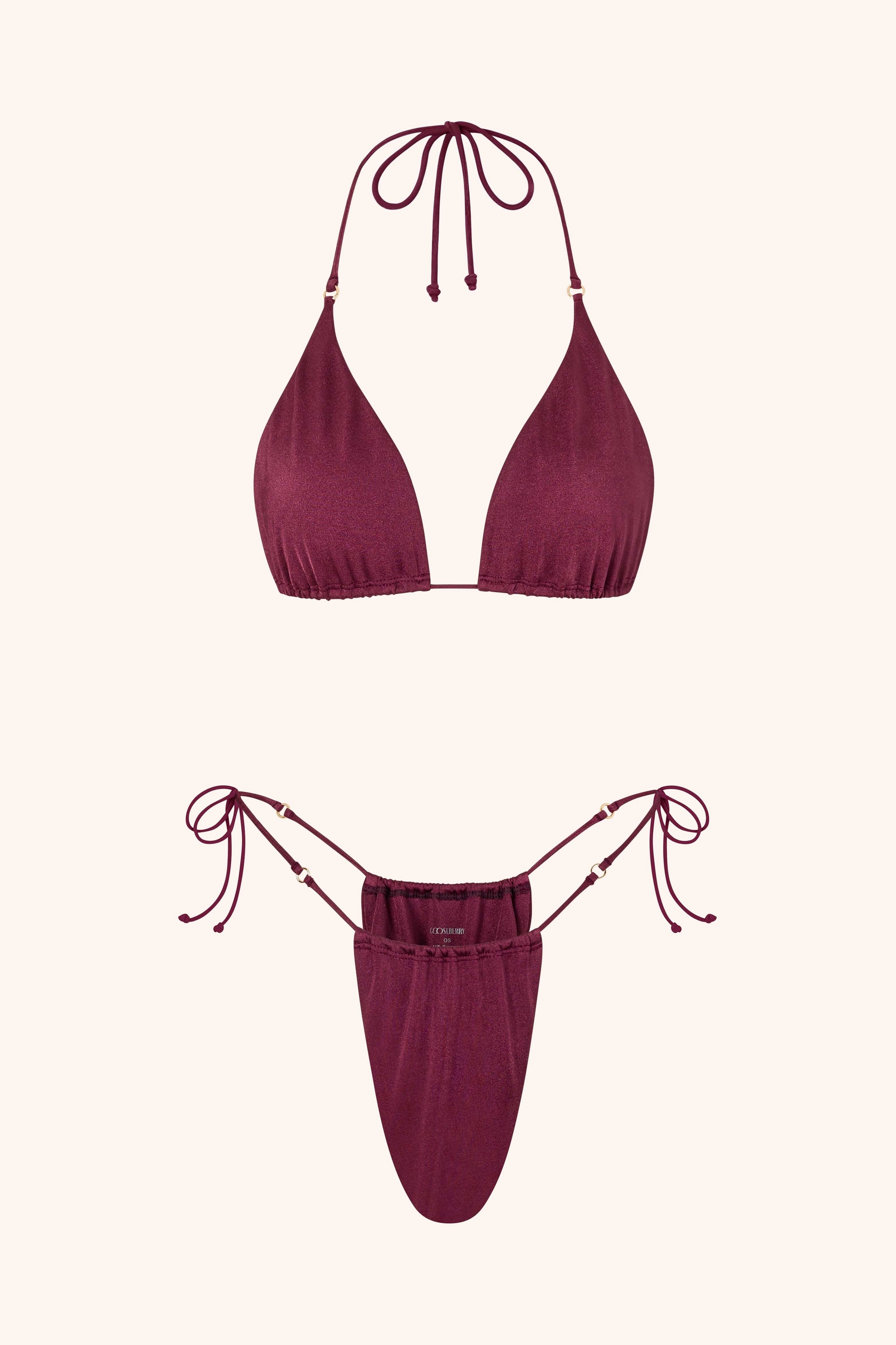 Side Tie Bikini Briefs Baby Pink
