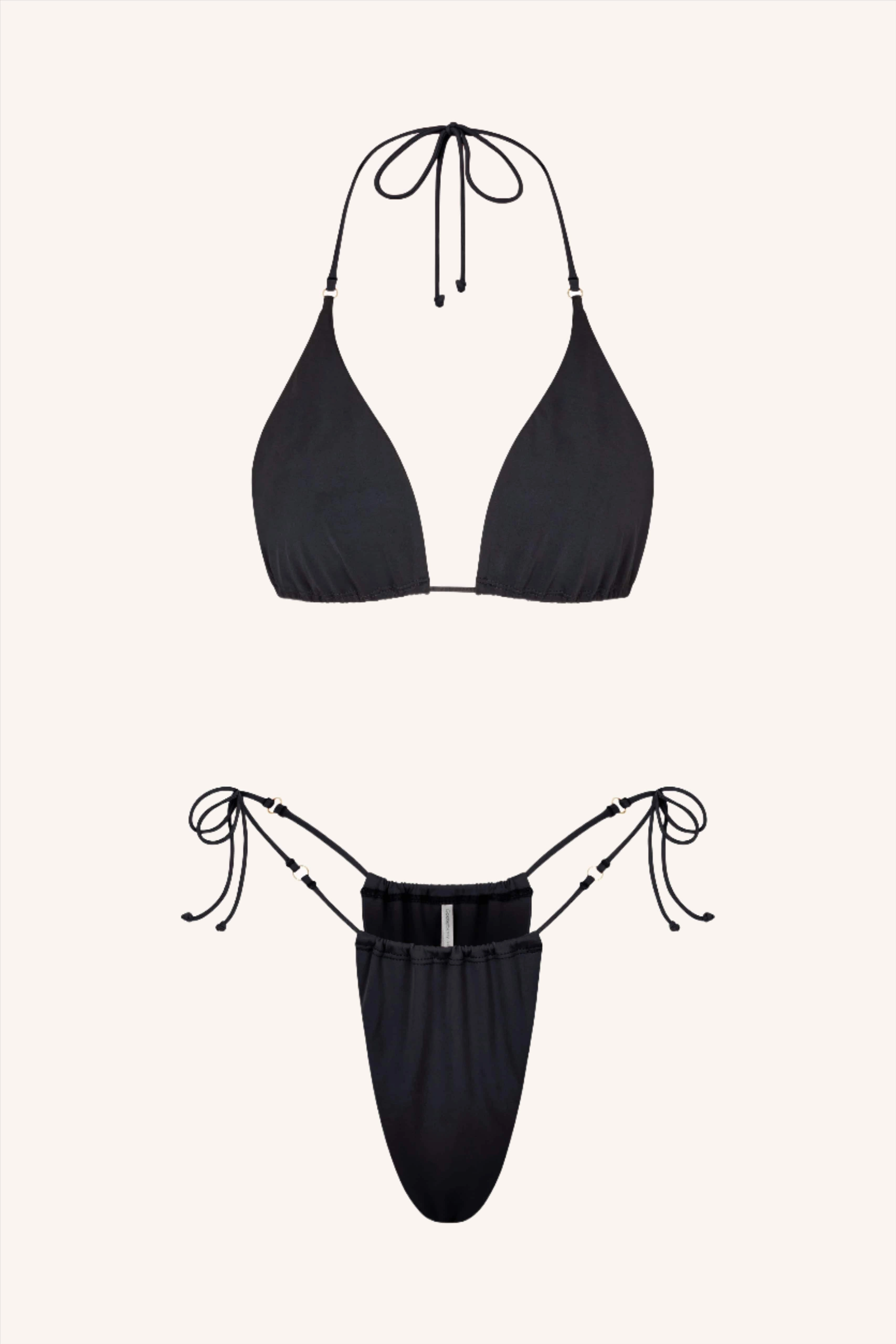 Side Tie Bikini Briefs Gold