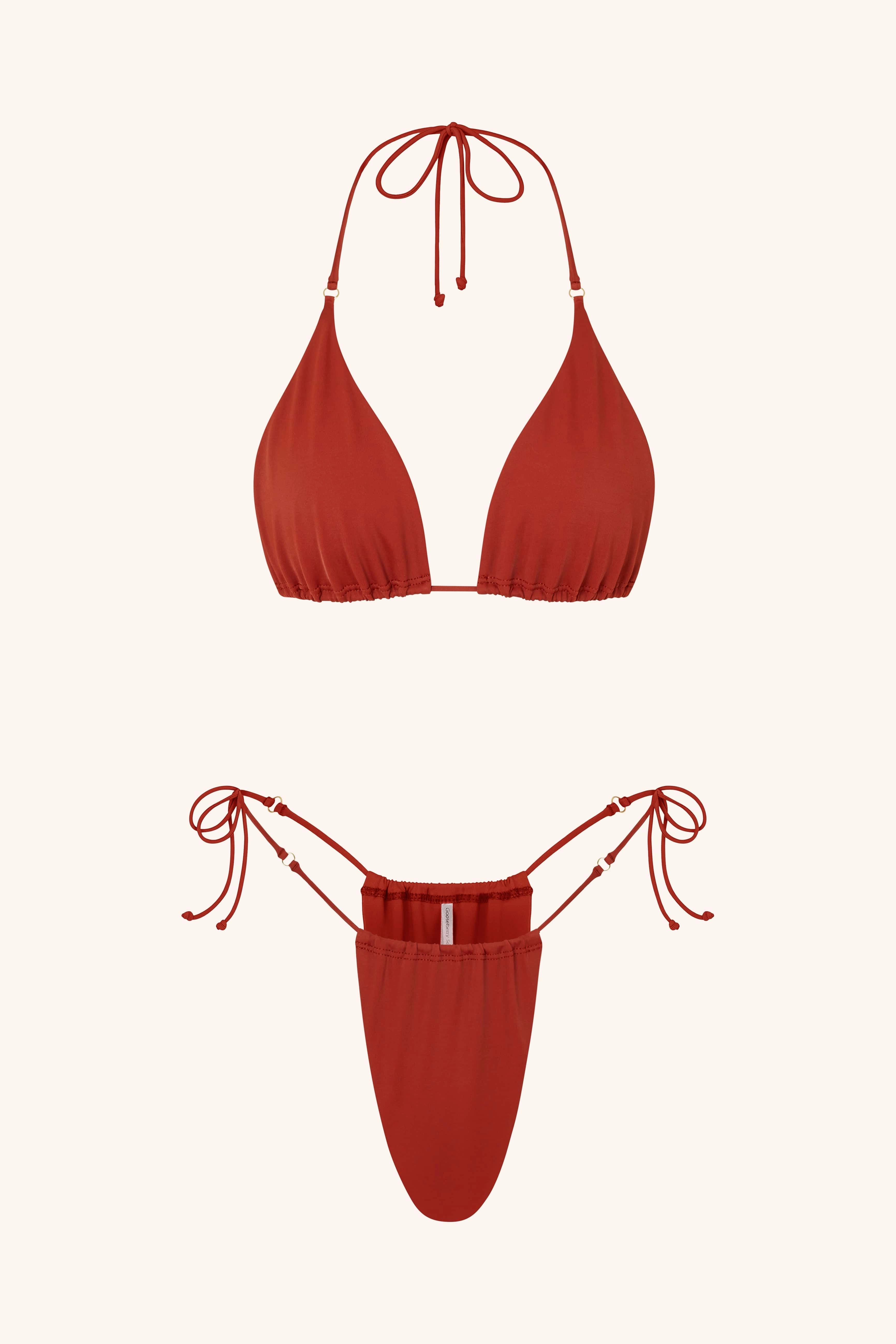 Side Tie Bikini Briefs Gold