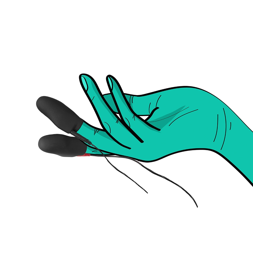 Silicone Noir 'Explorer' Electro Finger Sleeves