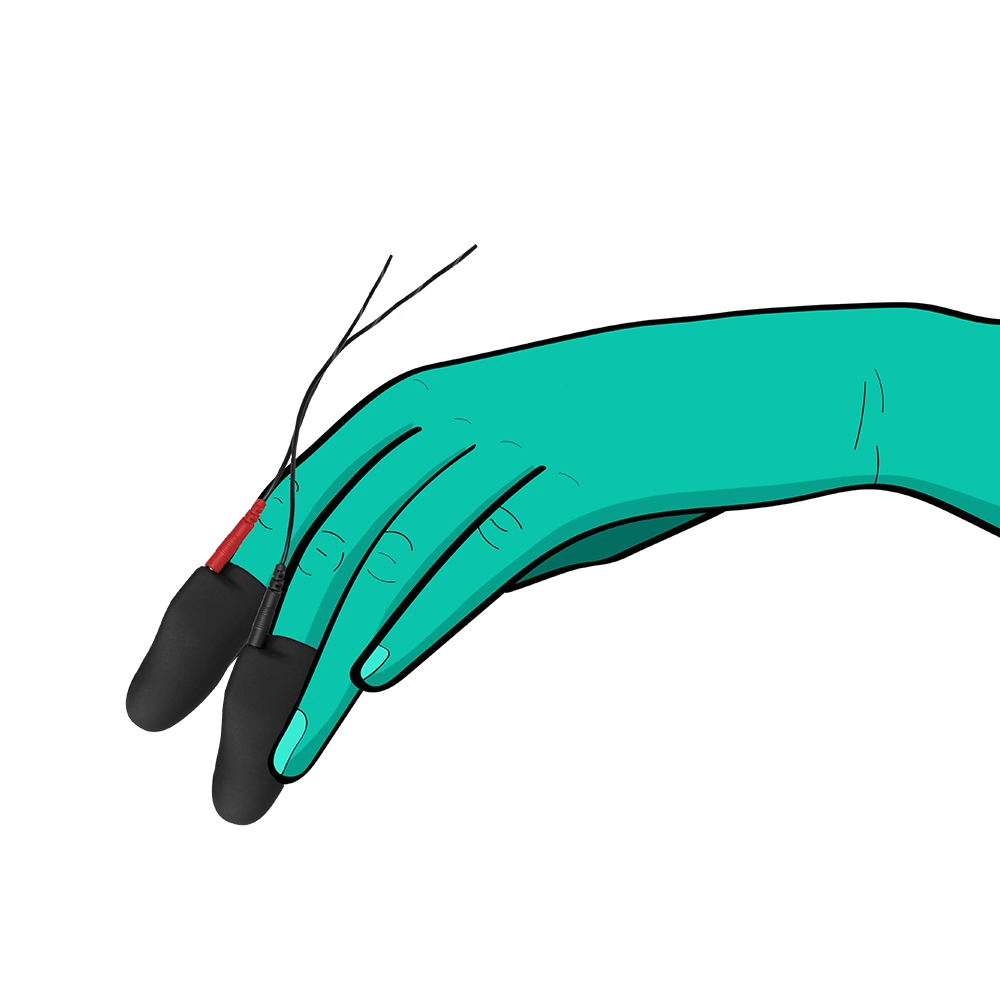 Silicone Noir 'Explorer' Electro Finger Sleeves