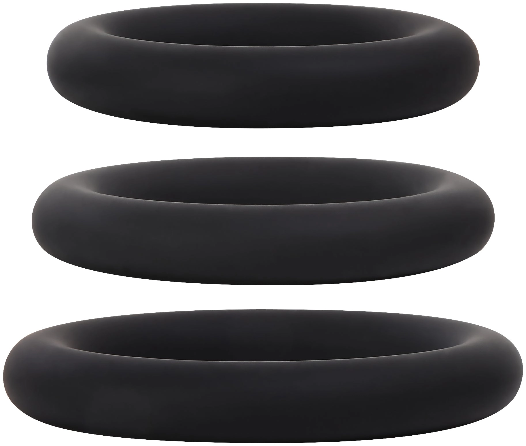 Silicone Penis Cock Ring Set Black