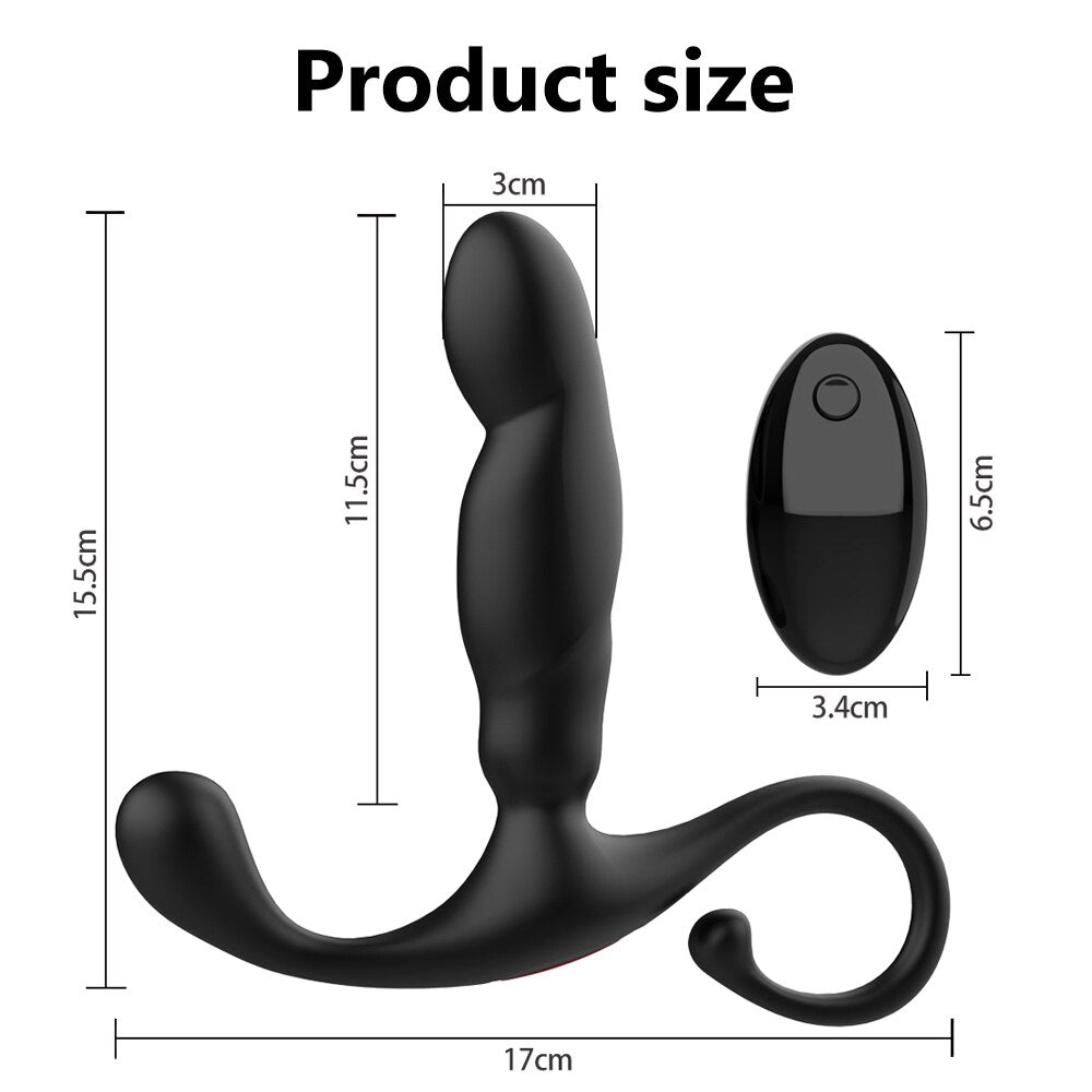 Silicone Prostate Stimulator Massager Anal Vibrator Heating Delay Ejaculation Anal Butt Plug Sex Toys for Men