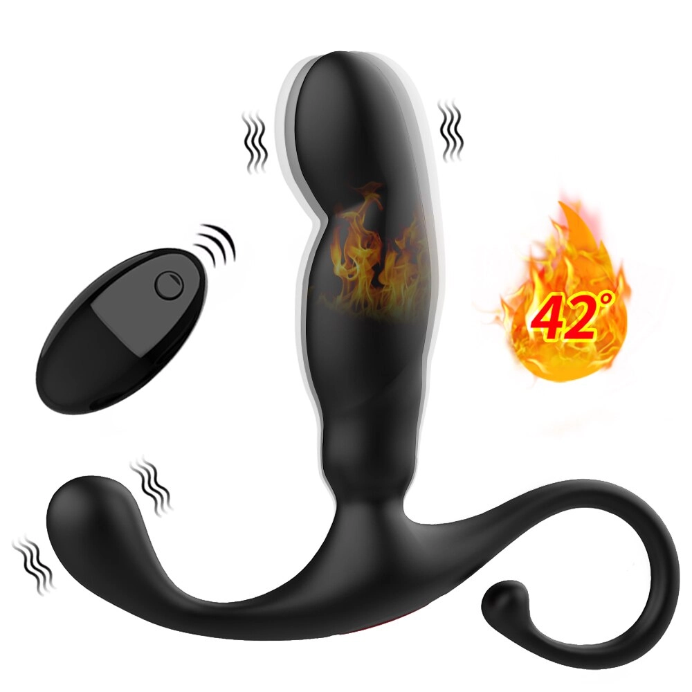 Silicone Prostate Stimulator Massager Anal Vibrator Heating Delay Ejaculation Anal Butt Plug Sex Toys for Men