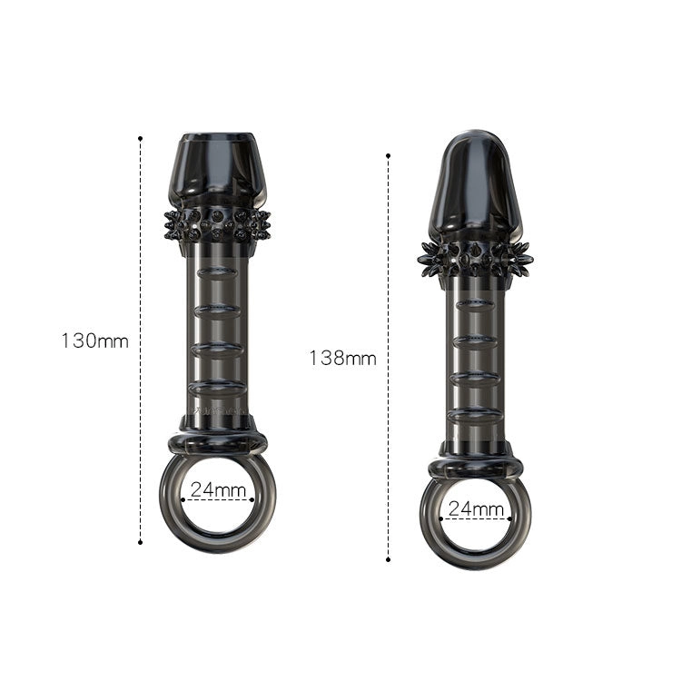 Silicone Reusable Penis Sleeves Cock Rings Dick Extender Erotic Men Delayed Ejaculation Adult Games
