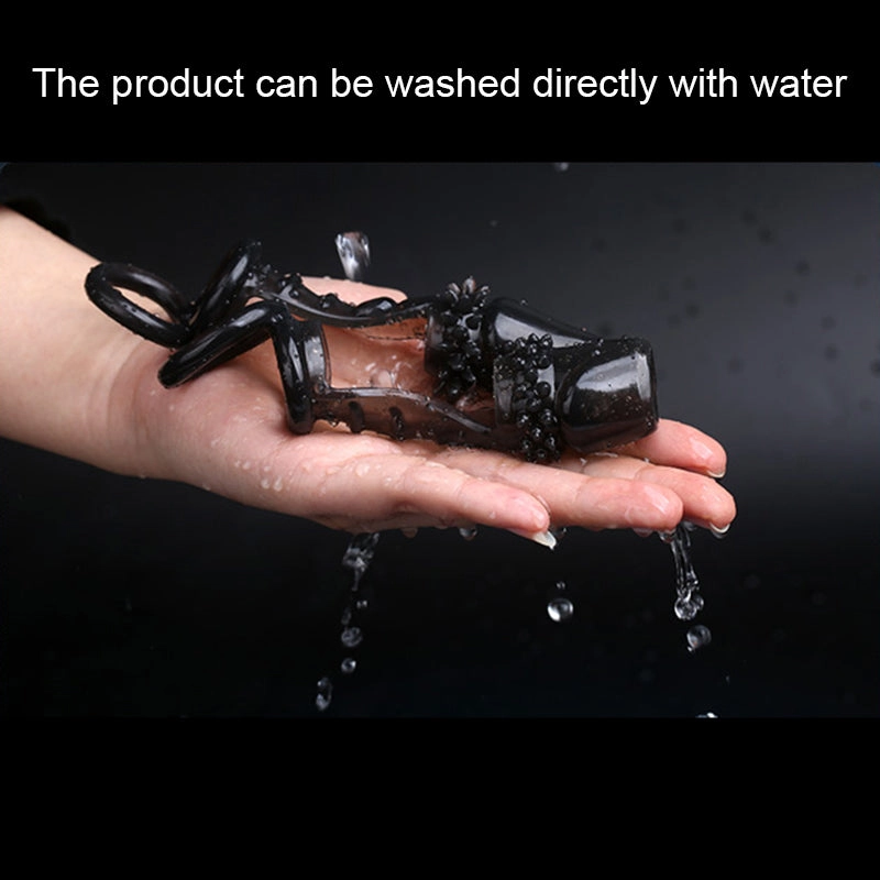 Silicone Reusable Penis Sleeves Cock Rings Dick Extender Erotic Men Delayed Ejaculation Adult Games