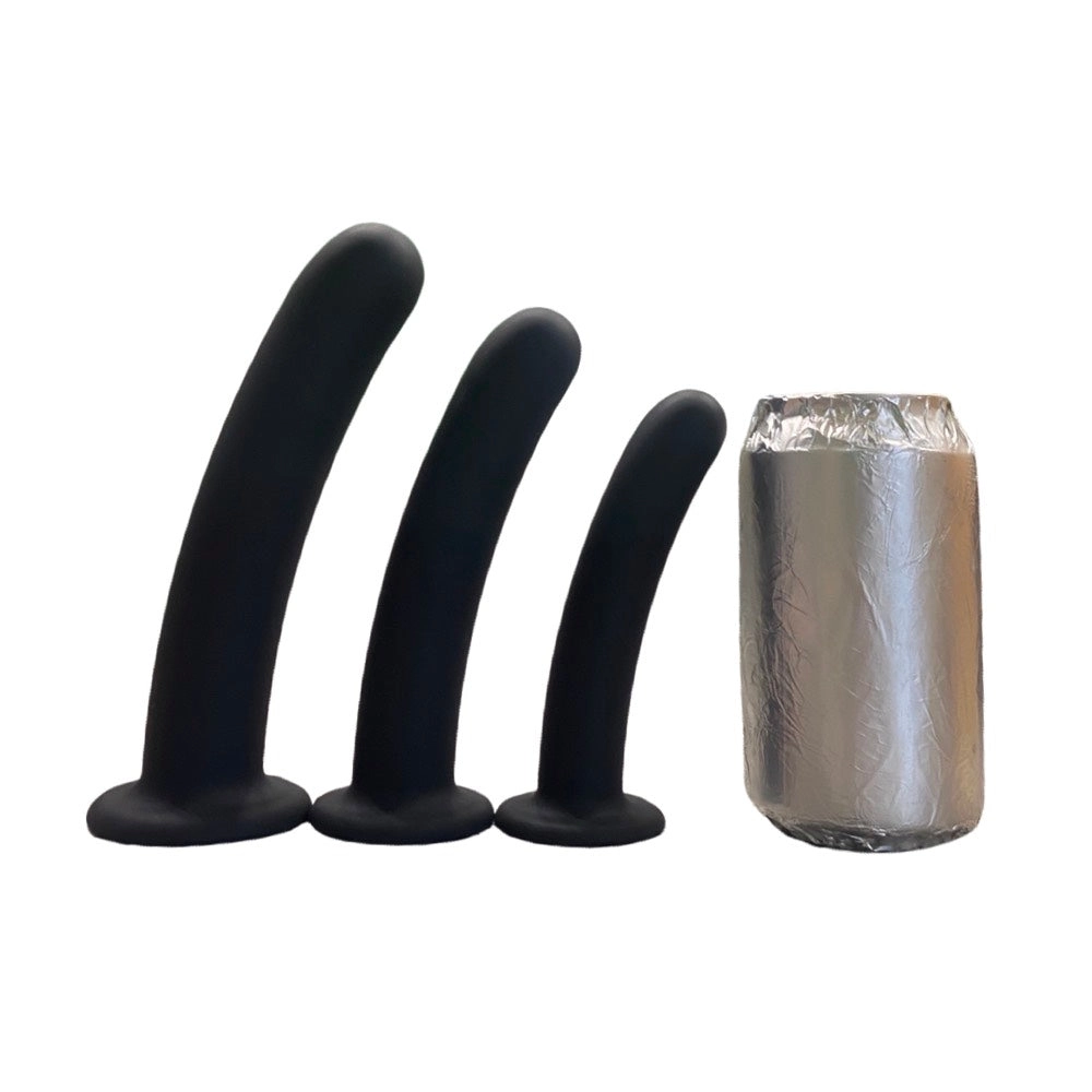 Slim Three Piece Dildo Set, Silicone Anal Beginner Trainer Set