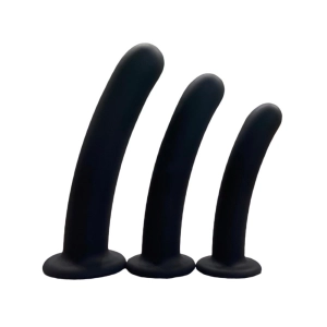 Slim Three Piece Dildo Set, Silicone Anal Beginner Trainer Set