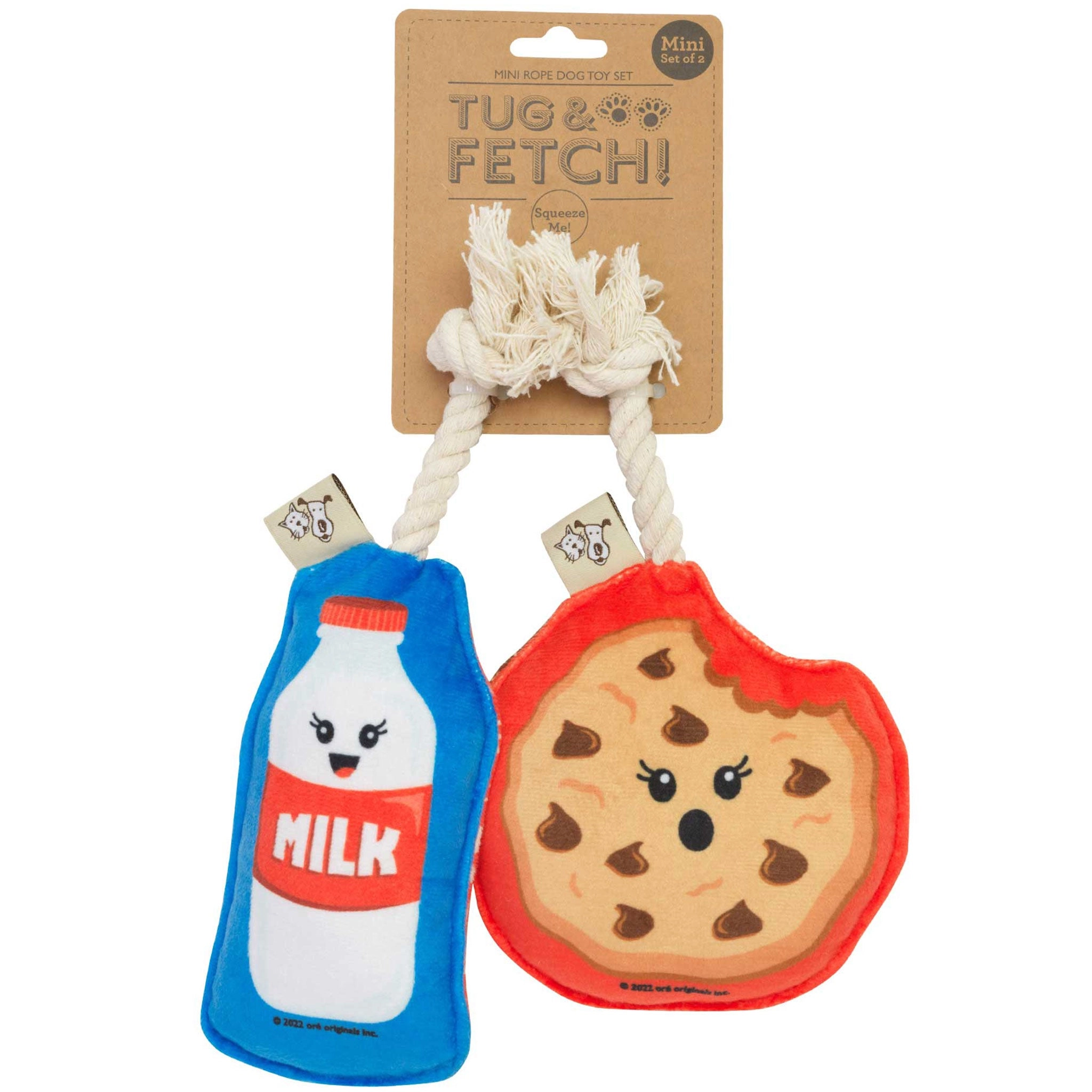 Speckle & Spot Cookie & Milk Mini Rope Dog Toys