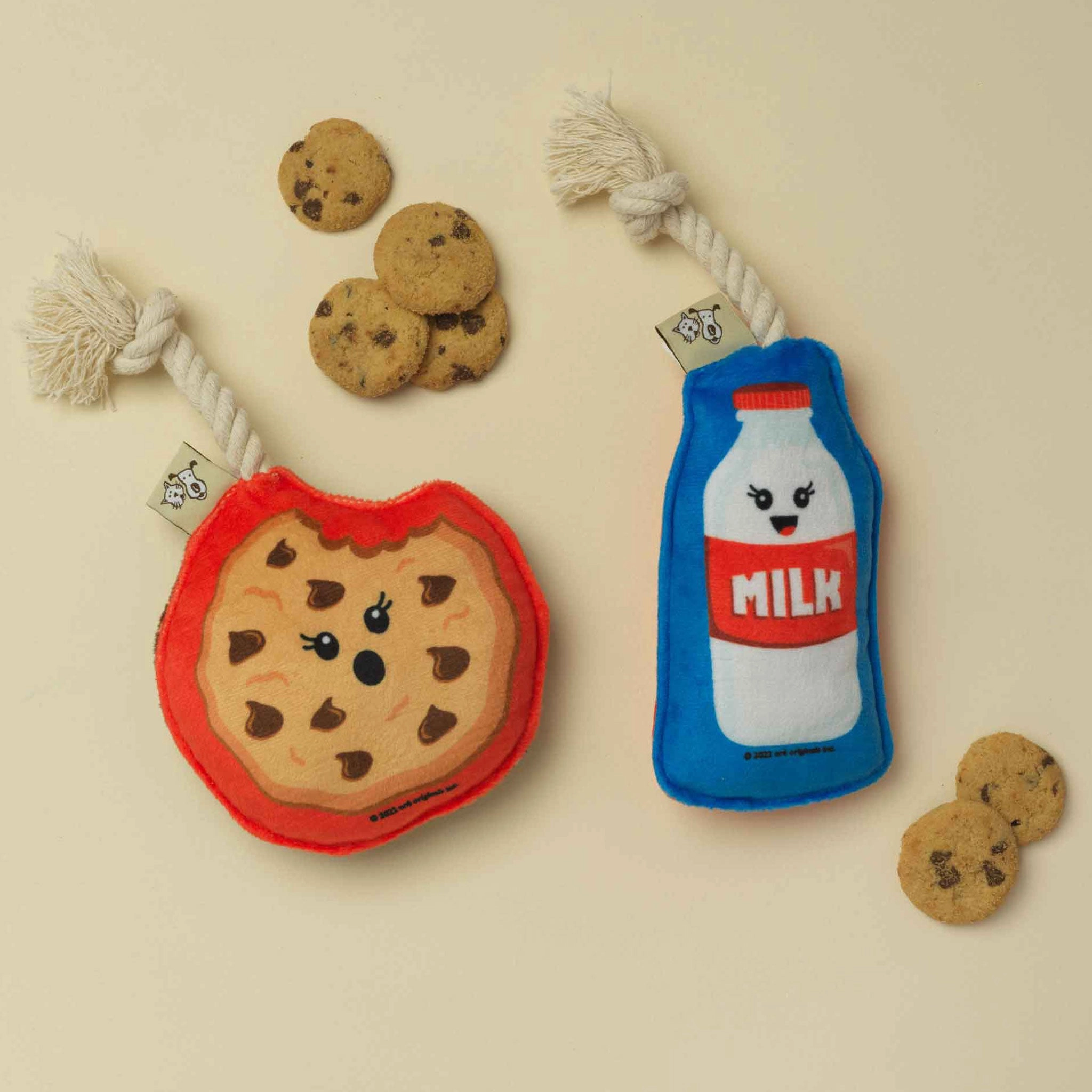 Speckle & Spot Cookie & Milk Mini Rope Dog Toys