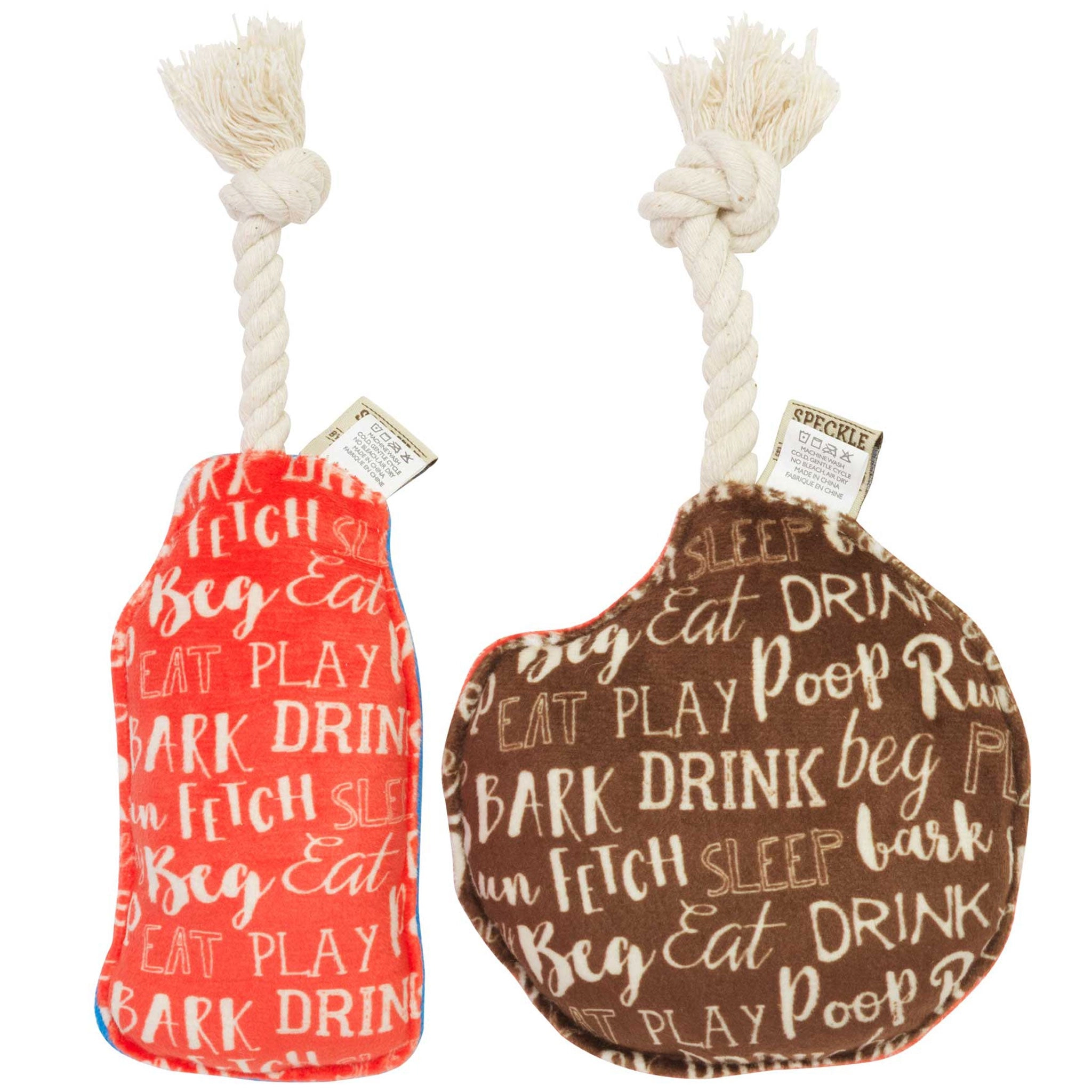 Speckle & Spot Cookie & Milk Mini Rope Dog Toys