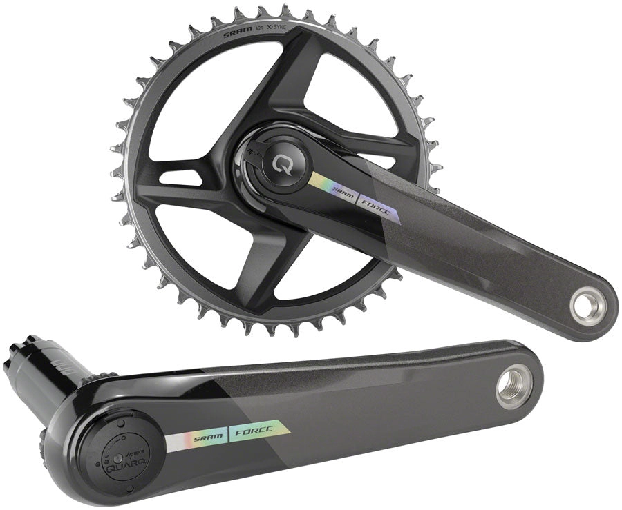 SRAM Force 1 AXS Wide Power Meter Crankset - 172.5mm, 12-Speed, 40t, Direct Mount, DUB Spindle Interface, Iridescent Gray, D2