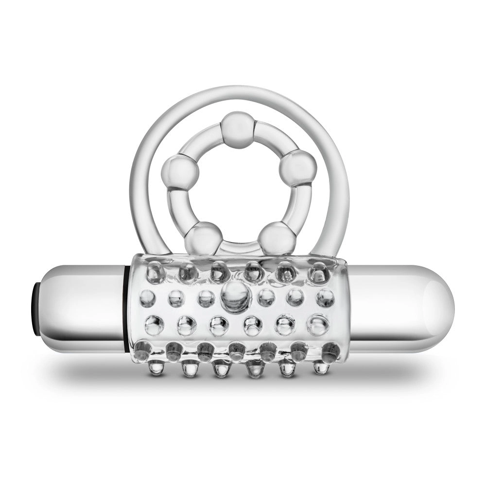 Stay Hard By Blush® | Super Clitifier: 3-In-1 Clear 10-Function Vibrating Penis Ring