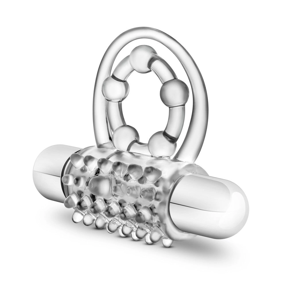Stay Hard By Blush® | Super Clitifier: 3-In-1 Clear 10-Function Vibrating Penis Ring