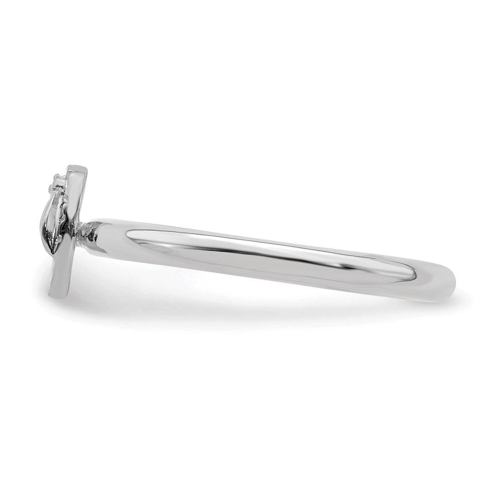 Sterling Silver Stackable Expressions Antiqued Flip Flop Ring | QSK1968