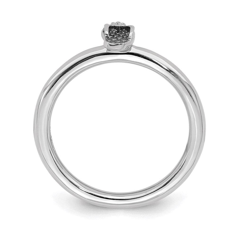 Sterling Silver Stackable Expressions Antiqued Flip Flop Ring | QSK1968