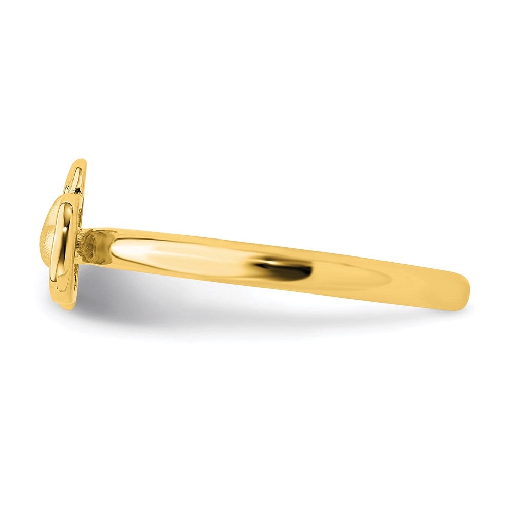 Sterling Silver Stackable Expressions Gold-plated Heart Ring | QSK1622