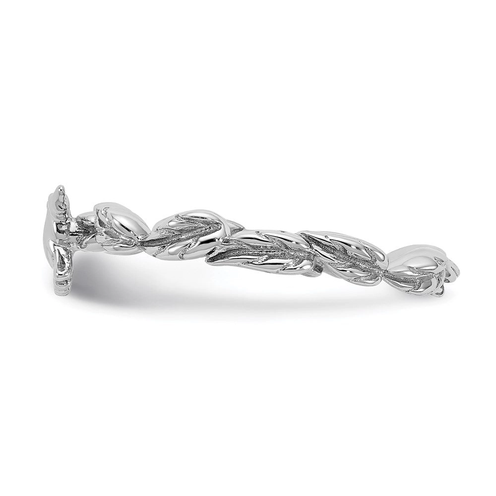 Sterling Silver Stackable Expressions Rhodium-plated Polished Dove Ring | QSK2049