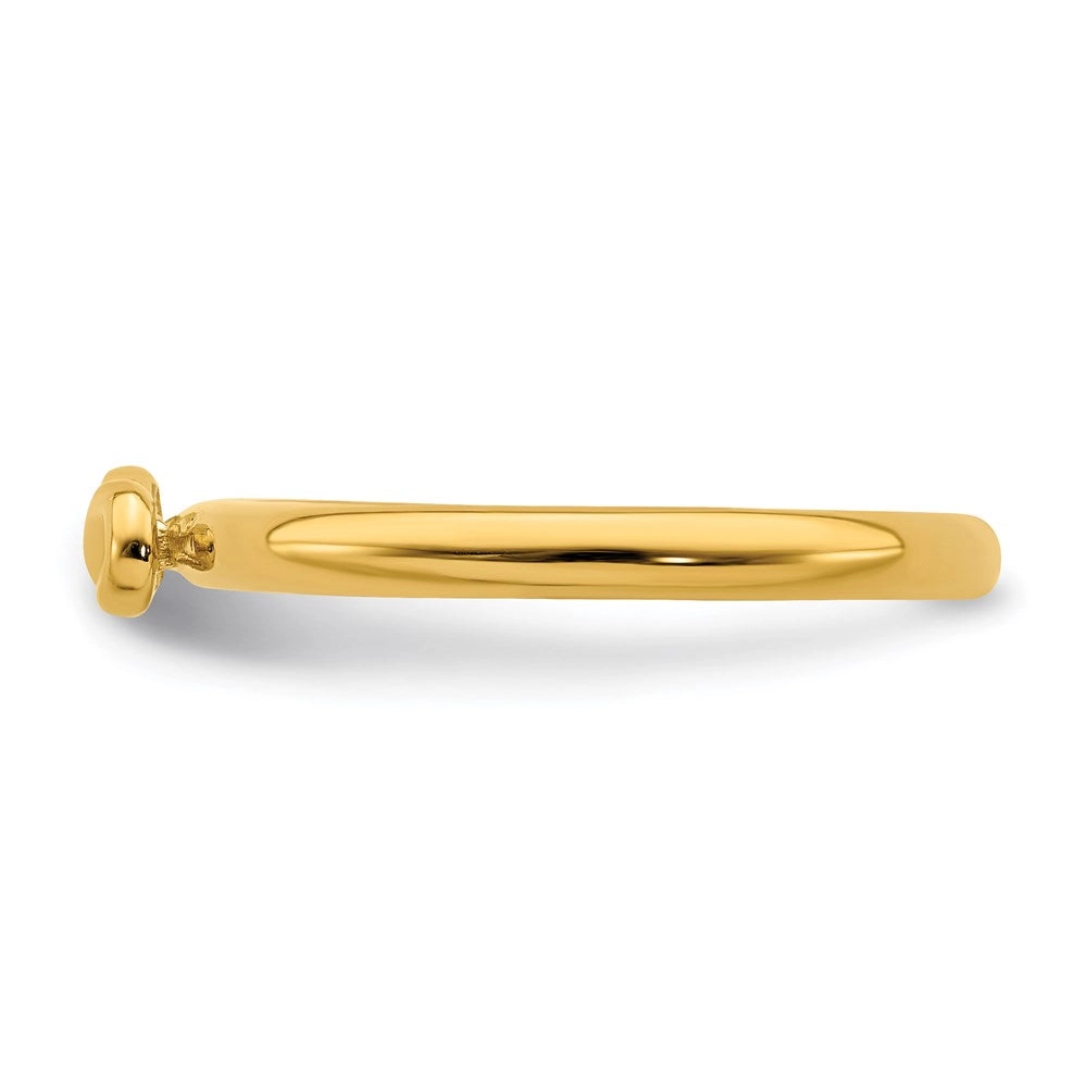 Sterling Silver Stackable Expressions Yellow-plated Infinity Symbol Ring | QSK1973