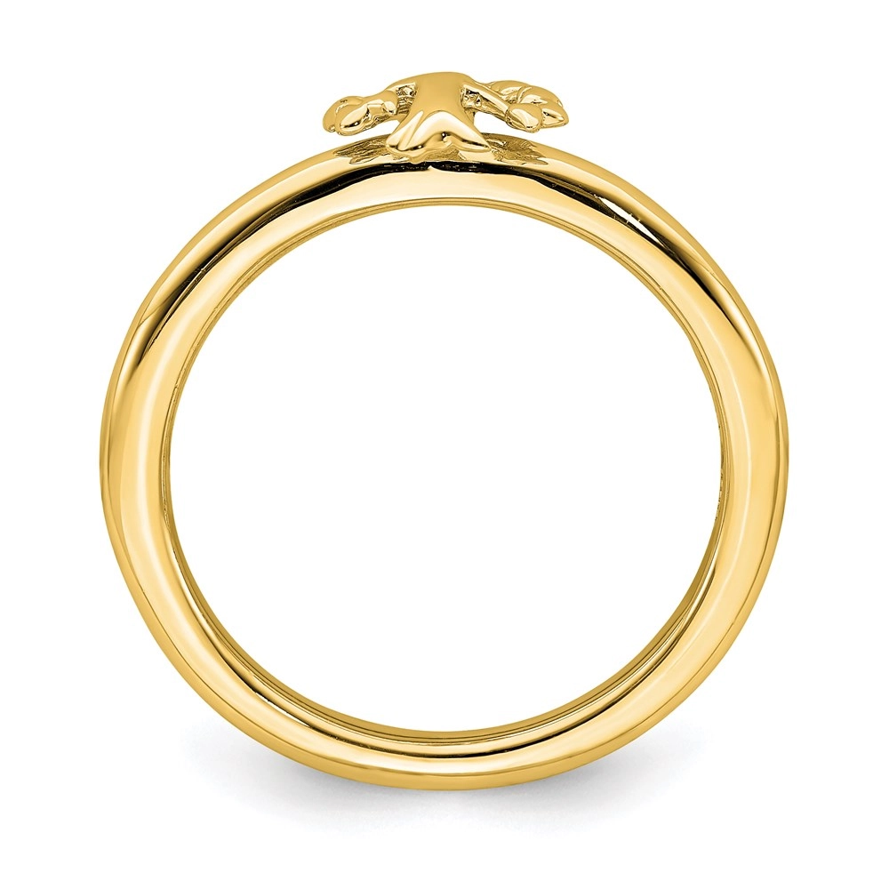 Sterling Silver Stackable Expressions Yellow-plated Tree Ring | QSK1976
