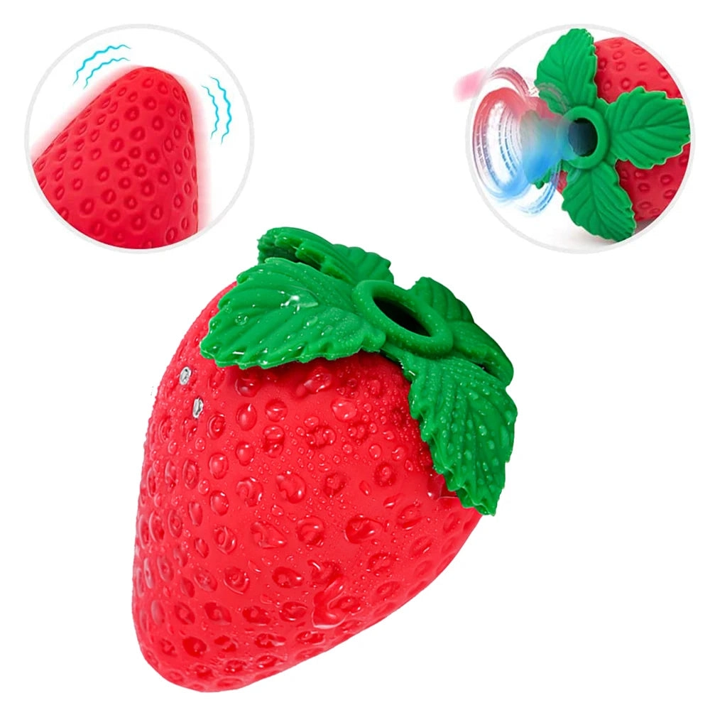 Strawberry Vibrator 8 Speeds Sucker Vibrator