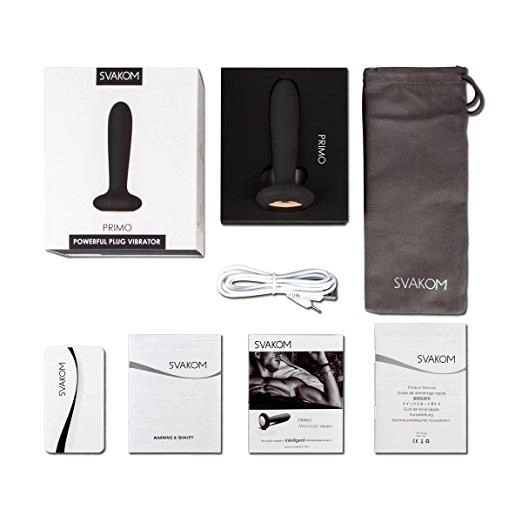SVAKOM Primo 25-function Vibrating Rechargeable Warming Plug Black