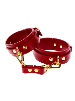 Taboom Red Faux Leather Ankle Cuffs