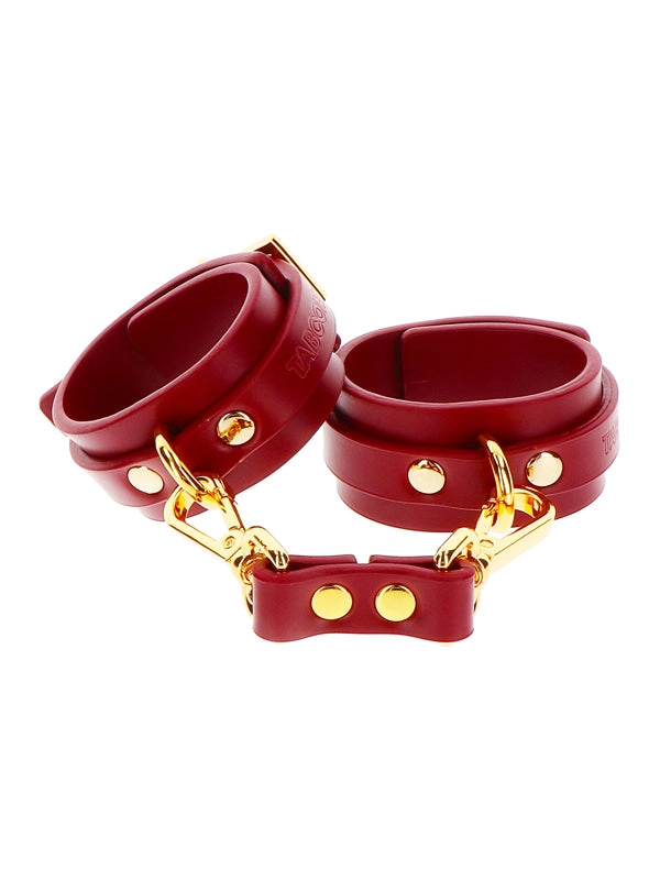 Taboom Red Faux Leather Wrist Cuffs