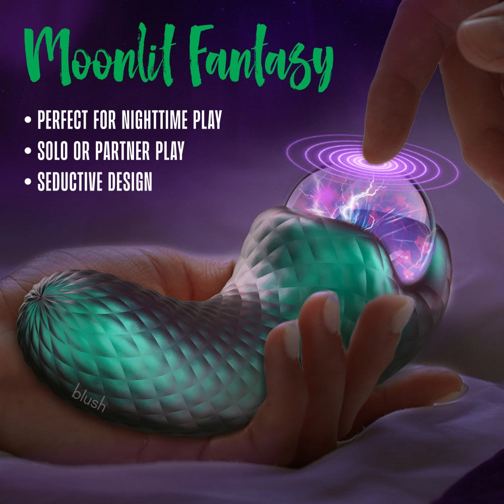 Temptasia By Blush®| Enchanted Serpent Pulse Vibrator With Mystical Plasma Globe - Dark Millenia