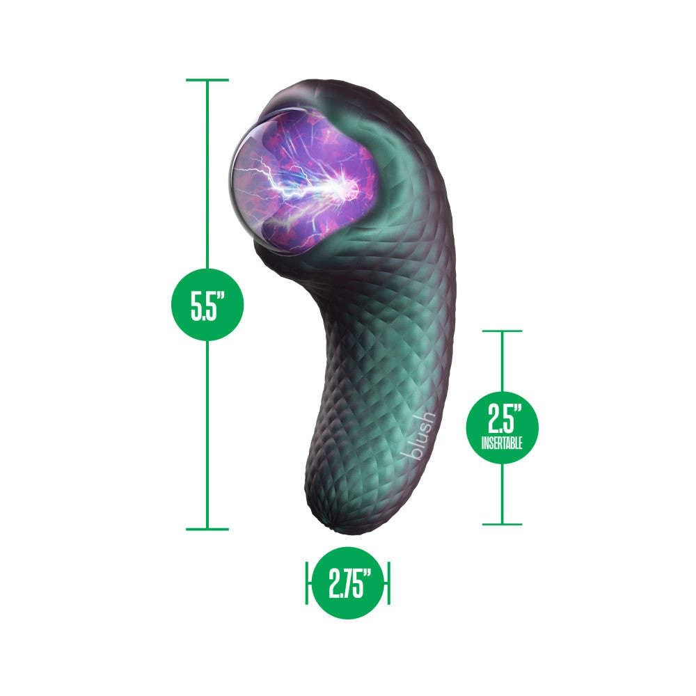 Temptasia By Blush®| Enchanted Serpent Pulse Vibrator With Mystical Plasma Globe - Dark Millenia